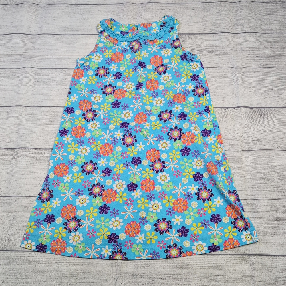 6/7 Hanna Andersson Blue Floral Tank Dress